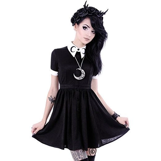 Cradle Of Goth Vintage Goth Uniform Dress (plus Size Available) DRESSES 1 Cradle Of Goth Vintage Goth Uniform Dress (plus Size Available) DRESSES