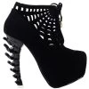 Cradle Of Goth Spider Web Boots