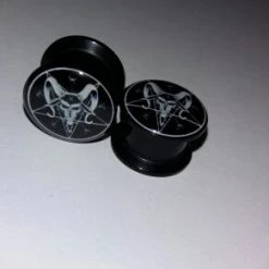 Cradle Of Goth Baphomet's Plugs EARRINGS