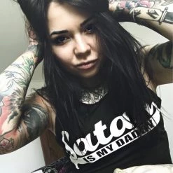 Cradle Of Goth Satan Is My Daddy Crop-Top