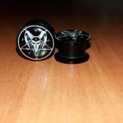 Cradle Of Goth Baphomet's Plugs EARRINGS