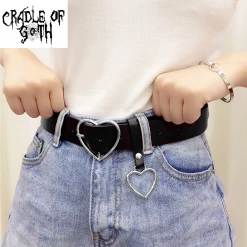 Cradle Of Goth Heart-Shaped Belt