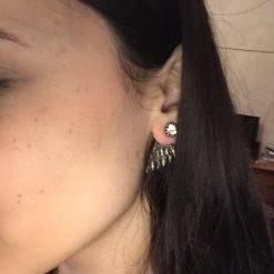 Cradle Of Goth Black Angel Wings EARRINGS