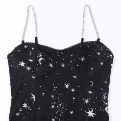 Cradle Of Goth Moon And Stars Dress