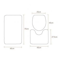 Cradle Of Goth Skull Bathroom Carpet (3 Pieces)