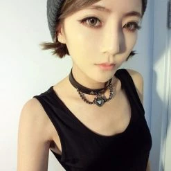 Cradle Of Goth Heart On Strings Choker