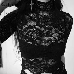 Cradle Of Goth Mesh Blouse SHIRTS