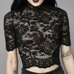 Cradle Of Goth Mesh Blouse SHIRTS