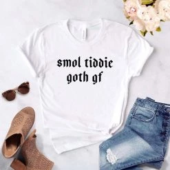 Cradle Of Goth Smol Tiddie Goth Gf T-shirt (plus Sizes Available)