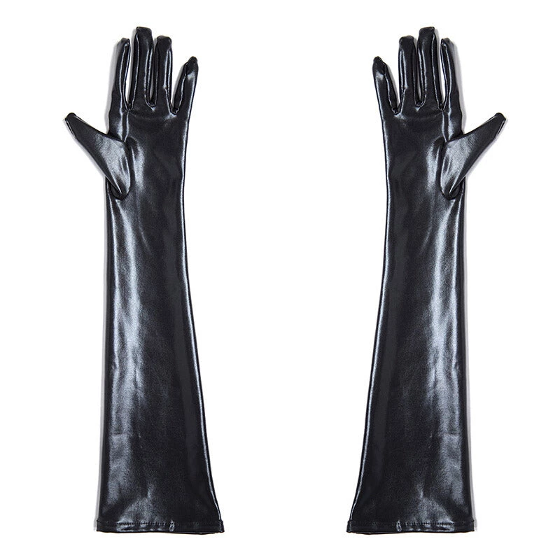 Cradle Of Goth Wet Look Long Gloves LINGERIE 3 Cradle Of Goth Wet Look Long Gloves LINGERIE
