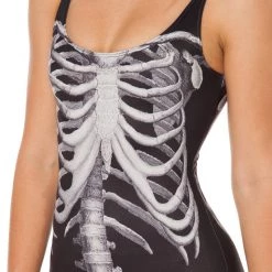 Cradle Of Goth GOTH SWIMWEAR Skeleton One-piece