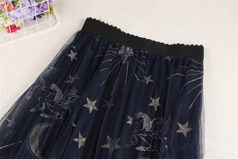 Cradle Of Goth SKIRTS Constellations Skirt 4 Cradle Of Goth SKIRTS Constellations Skirt