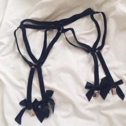 Cradle Of Goth LINGERIE Bow Garters