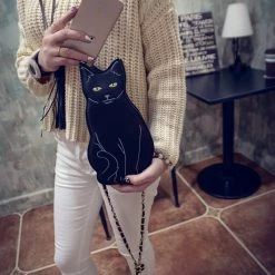 Cradle Of Goth BAGS Black Cat Purse (Handmade & Vegan)