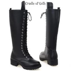 Cradle Of Goth Gothic Platform Lace Up Shoes