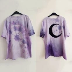 Cradle Of Goth Purple Moon T-shirt (plus Sizes Available)