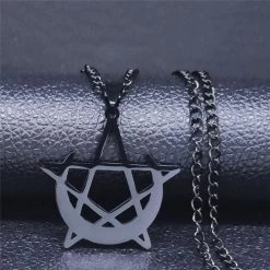 Cradle Of Goth Pentagram Moon Necklace NECKLACES