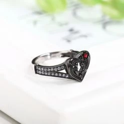 Cradle Of Goth Black Heart Ring