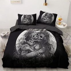 Cradle Of Goth BEDROOM Screaming Skull Bed-sheets