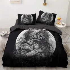 Cradle Of Goth BEDROOM Screaming Skull Bed-sheets