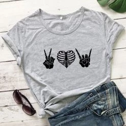 Cradle Of Goth SHIRTS Peace Love Rock T-shirt