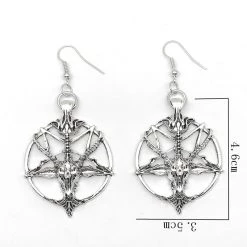Cradle Of Goth Pentagram Earrings