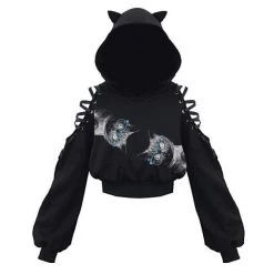 Cradle Of Goth Kitty Hoodie (plus Sizes Available) HOODIES & SWEATERS