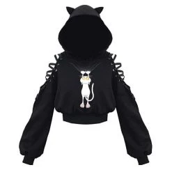 Cradle Of Goth Kitty Hoodie (plus Sizes Available) HOODIES & SWEATERS