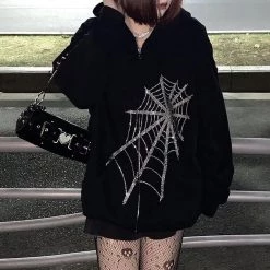 Cradle Of Goth The Spiderweb Hoodie