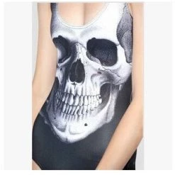Cradle Of Goth GOTH SWIMWEAR Skeleton One-piece