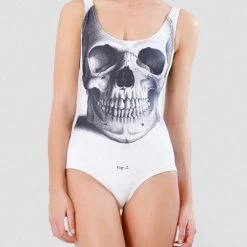 Cradle Of Goth GOTH SWIMWEAR Skeleton One-piece