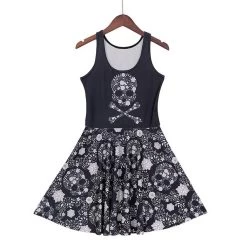 Cradle Of Goth Skull And Bones Dress (Plus Sizes Available) DRESSES