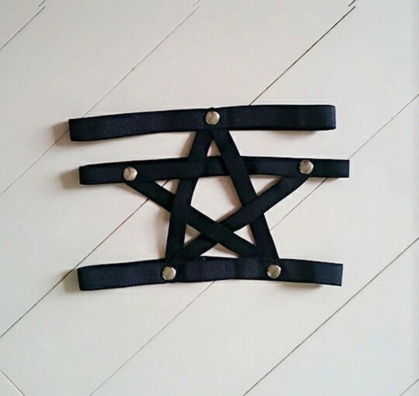 Cradle Of Goth GARTERS Pentagram Garter 2 Cradle Of Goth GARTERS Pentagram Garter