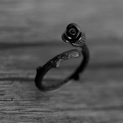 Cradle Of Goth RINGS Black Rose Ring