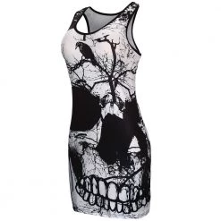 Cradle Of Goth Raven & Skull Dress