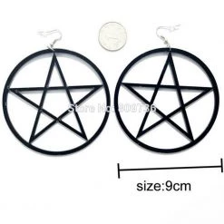 Cradle Of Goth Pentagram Earrings