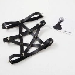 Cradle Of Goth GARTERS Spiked Pentagram Garter 13 Cradle Of Goth GARTERS Spiked Pentagram Garter