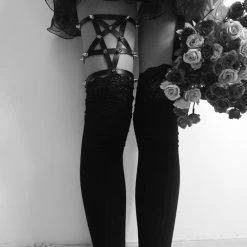 Cradle Of Goth GARTERS Spiked Pentagram Garter 9 Cradle Of Goth GARTERS Spiked Pentagram Garter
