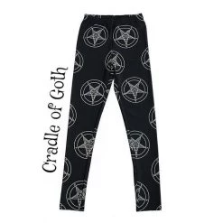 Cradle Of Goth Pentagram Leggings (Plus Sizes Available)