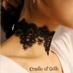 Cradle Of Goth Lacy Choker CHOKERS