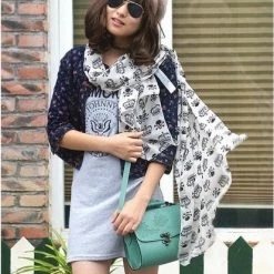 Cradle Of Goth SCARVES Skull Queen Scarf