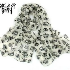 Cradle Of Goth SCARVES Skull Queen Scarf
