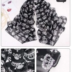 Cradle Of Goth SCARVES Skull Queen Scarf