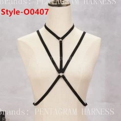 Cradle Of Goth CAGE BRAS & HARNESSES Handmade Harness Bra