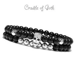 Cradle Of Goth BRACELETS Death Charm Bracelet 18 Cradle Of Goth BRACELETS Death Charm Bracelet