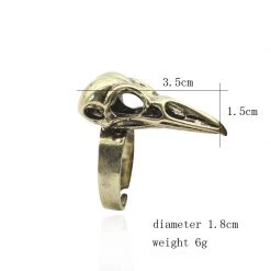 Cradle Of Goth Crow Skull Ring RINGS