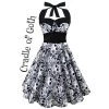 Cradle Of Goth Sleeveless Skulls & Roses Dress