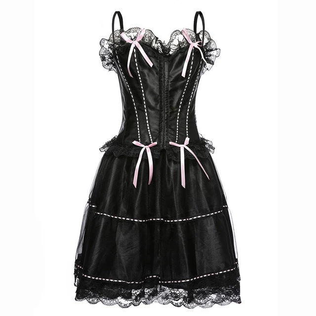 Cradle Of Goth Satin Corset Dress (plus Sizes Available) LINGERIE 3 Cradle Of Goth Satin Corset Dress (plus Sizes Available) LINGERIE