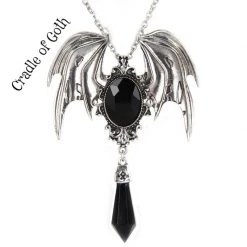 Cradle Of Goth Dark Energy Angel Necklace (Handmade) NECKLACES
