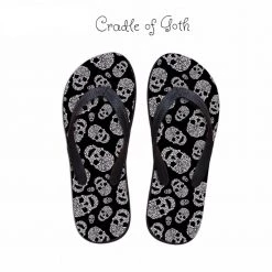 Cradle Of Goth Skull Flip-flops SHOES
